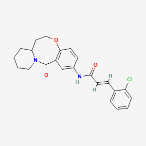 (E)-3-(2-chlorophenyl)-N-(13-oxo-6,7,7a,8,9,10,11,13-octahydrobenzo[b]pyrido[1,2-e][1,5]oxazocin-2-yl)acrylamide