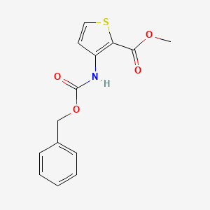 molecular formula C14H13NO4S B2948746 Methyl 3-{[(benzyloxy)carbonyl]amino}thiophene-2-carboxylate CAS No. 778602-61-2