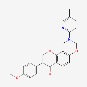 3-(4-methoxyphenyl)-9-(5-methylpyridin-2-yl)-9,10-dihydrochromeno[8,7-e][1,3]oxazin-4(8H)-one