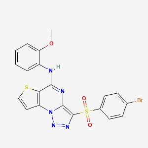 3-[(4-bromophenyl)sulfonyl]-N-(2-methoxyphenyl)thieno[2,3-e][1,2,3]triazolo[1,5-a]pyrimidin-5-amine