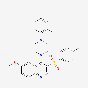 molecular formula C29H31N3O3S B2948777 4-(4-(2,4-Dimethylphenyl)piperazin-1-yl)-6-methoxy-3-tosylquinoline CAS No. 866895-42-3