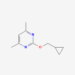 molecular formula C10H14N2O B2948781 2-(Cyclopropylmethoxy)-4,6-dimethylpyrimidine CAS No. 2199836-48-9