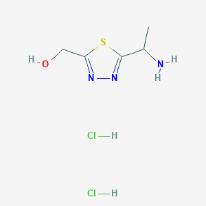 [5-(1-Aminoethyl)-1,3,4-thiadiazol-2-yl]methanol;dihydrochloride