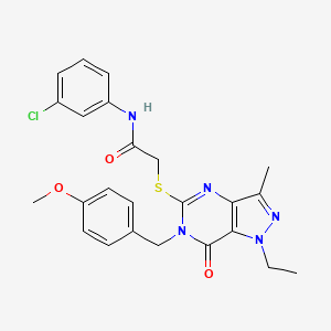 N-(3-chlorophenyl)-2-((1-ethyl-6-(4-methoxybenzyl)-3-methyl-7-oxo-6,7-dihydro-1H-pyrazolo[4,3-d]pyrimidin-5-yl)thio)acetamide
