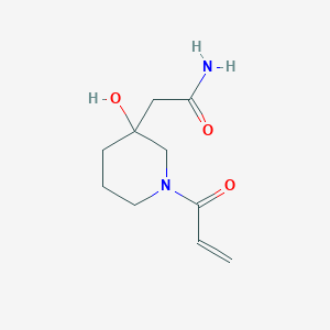 2-(3-Hydroxy-1-prop-2-enoylpiperidin-3-yl)acetamide