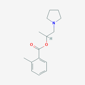 molecular formula C15H21NO2 B294880 1-(Pyrrolidin-1-yl)propan-2-yl 2-methylbenzoate 