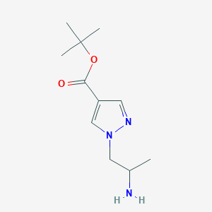 Tert-butyl 1-(2-aminopropyl)pyrazole-4-carboxylate