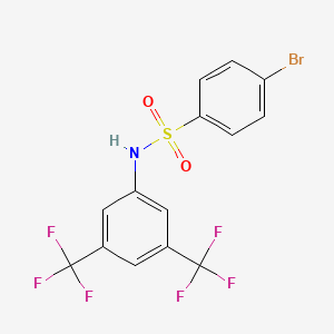 molecular formula C14H8BrF6NO2S B2948809 N-[3,5-bis(trifluoromethyl)phenyl]-4-bromobenzenesulfonamide CAS No. 712298-33-4