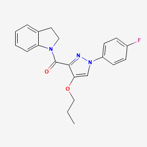 (1-(4-fluorophenyl)-4-propoxy-1H-pyrazol-3-yl)(indolin-1-yl)methanone