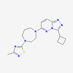 molecular formula C17H22N8S B2948817 5-[4-(3-Cyclobutyl-[1,2,4]triazolo[4,3-b]pyridazin-6-yl)-1,4-diazepan-1-yl]-3-methyl-1,2,4-thiadiazole CAS No. 2380168-37-4