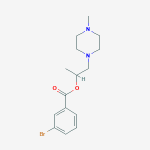 molecular formula C15H21BrN2O2 B294882 1-(4-Methylpiperazin-1-yl)propan-2-yl 3-bromobenzoate 