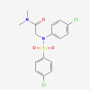2-{4-chloro[(4-chlorophenyl)sulfonyl]anilino}-N,N-dimethylacetamide