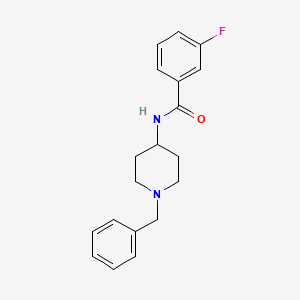 molecular formula C19H21FN2O B2948827 N-(1-benzylpiperidin-4-yl)-3-fluorobenzamide CAS No. 945119-01-7