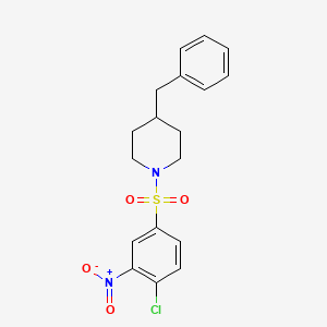 4-Benzyl-1-(4-chloro-3-nitrobenzenesulfonyl)piperidine