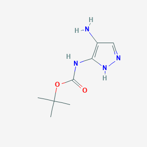 molecular formula C8H14N4O2 B2948832 t-Butyl (4-amino-1H-pyrazol-3-yl)carbamate CAS No. 1218792-69-8