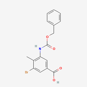 3-Bromo-4-methyl-5-(phenylmethoxycarbonylamino)benzoic acid