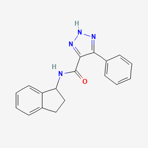 N-(2,3-dihydro-1H-inden-1-yl)-4-phenyl-1H-1,2,3-triazole-5-carboxamide