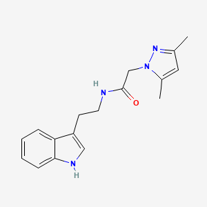 2-(3,5-dimethyl-1H-pyrazol-1-yl)-N-[2-(1H-indol-3-yl)ethyl]acetamide
