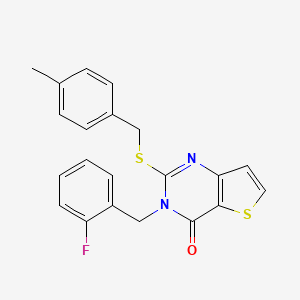 3-(2-fluorobenzyl)-2-[(4-methylbenzyl)sulfanyl]thieno[3,2-d]pyrimidin-4(3H)-one