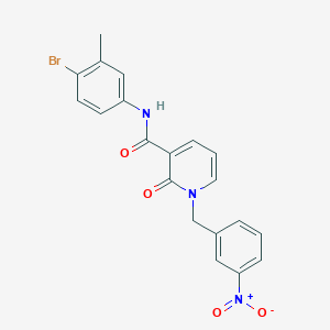 molecular formula C20H16BrN3O4 B2948856 N-(4-bromo-3-methylphenyl)-1-(3-nitrobenzyl)-2-oxo-1,2-dihydropyridine-3-carboxamide CAS No. 941910-53-8