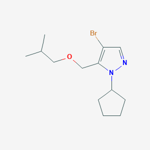 molecular formula C13H21BrN2O B2948858 4-bromo-1-cyclopentyl-5-(isobutoxymethyl)-1H-pyrazole CAS No. 1856045-57-2