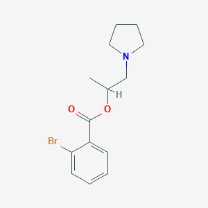 molecular formula C14H18BrNO2 B294887 1-(Pyrrolidin-1-yl)propan-2-yl 2-bromobenzoate 