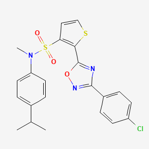 2-[3-(4-chlorophenyl)-1,2,4-oxadiazol-5-yl]-N-(4-isopropylphenyl)-N-methylthiophene-3-sulfonamide