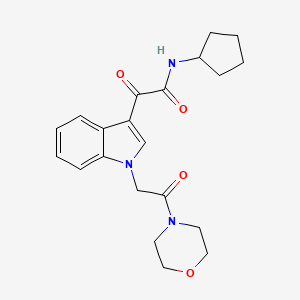 molecular formula C21H25N3O4 B2948879 N-环戊基-2-(1-(2-吗啉-2-氧代乙基)-1H-吲哚-3-基)-2-氧代乙酰胺 CAS No. 872855-60-2