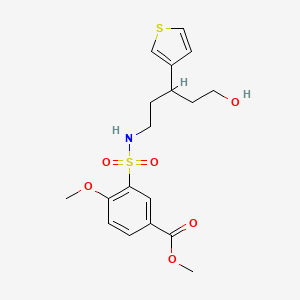 methyl 3-(N-(5-hydroxy-3-(thiophen-3-yl)pentyl)sulfamoyl)-4-methoxybenzoate