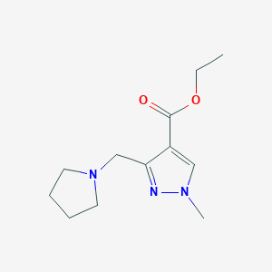 molecular formula C12H19N3O2 B2948886 Ethyl 1-methyl-3-(pyrrolidin-1-ylmethyl)pyrazole-4-carboxylate CAS No. 1975117-67-9