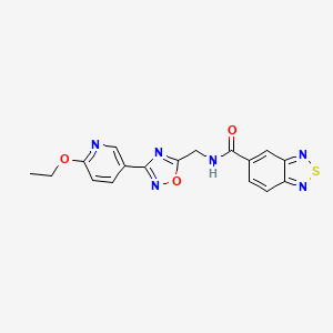 molecular formula C17H14N6O3S B2948887 N-((3-(6-ethoxypyridin-3-yl)-1,2,4-oxadiazol-5-yl)methyl)benzo[c][1,2,5]thiadiazole-5-carboxamide CAS No. 2034551-85-2