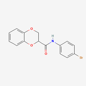 molecular formula C15H12BrNO3 B2948894 N-(4-bromophenyl)-2,3-dihydro-1,4-benzodioxine-3-carboxamide CAS No. 446856-99-1