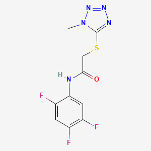 molecular formula C10H8F3N5OS B2948896 2-(1-methyltetrazol-5-yl)sulfanyl-N-(2,4,5-trifluorophenyl)acetamide CAS No. 868256-07-9