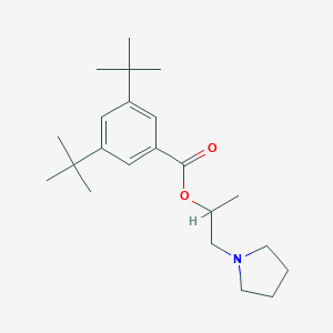 molecular formula C22H35NO2 B294890 1-(Pyrrolidin-1-yl)propan-2-yl 3,5-di-tert-butylbenzoate 