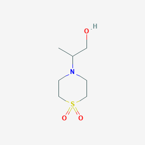 molecular formula C7H15NO3S B2948900 4-(2-Hydroxy-1-methylethyl)-1lambda~6~,4-thiazinane-1,1-dione CAS No. 477864-26-9