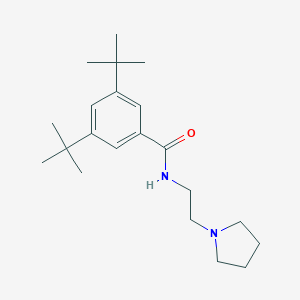 molecular formula C21H34N2O B294891 3,5-ditert-butyl-N-[2-(1-pyrrolidinyl)ethyl]benzamide 