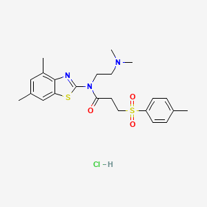 N-(2-(dimethylamino)ethyl)-N-(4,6-dimethylbenzo[d]thiazol-2-yl)-3-tosylpropanamide hydrochloride