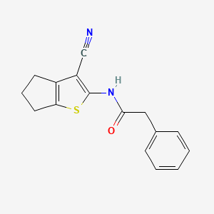 N-(3-cyano-5,6-dihydro-4H-cyclopenta[b]thiophen-2-yl)-2-phenylacetamide
