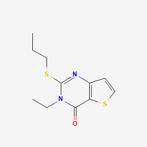 3-ethyl-2-(propylsulfanyl)thieno[3,2-d]pyrimidin-4(3H)-one
