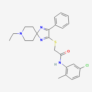 N-(5-chloro-2-methylphenyl)-2-((8-ethyl-3-phenyl-1,4,8-triazaspiro[4.5]deca-1,3-dien-2-yl)thio)acetamide