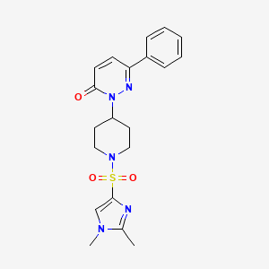 2-[1-(1,2-Dimethylimidazol-4-yl)sulfonylpiperidin-4-yl]-6-phenylpyridazin-3-one