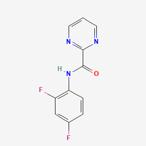 molecular formula C11H7F2N3O B2948942 N-(2,4-difluorophenyl)pyrimidine-2-carboxamide CAS No. 1251635-03-6