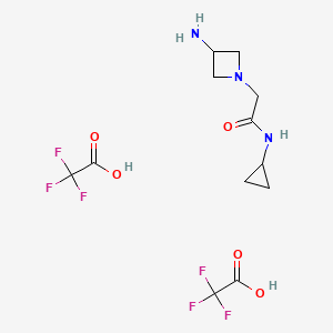 2-(3-Aminoazetidin-1-yl)-N-cyclopropylacetamide;2,2,2-trifluoroacetic acid