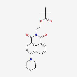 molecular formula C24H28N2O4 B2948950 2-(1,3-dioxo-6-(piperidin-1-yl)-1H-benzo[de]isoquinolin-2(3H)-yl)ethyl pivalate CAS No. 326017-78-1