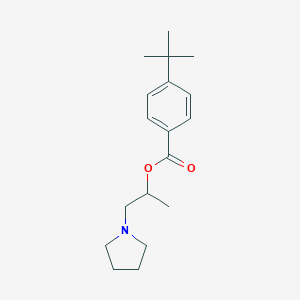 molecular formula C18H27NO2 B294896 1-Methyl-2-(1-pyrrolidinyl)ethyl 4-tert-butylbenzoate 
