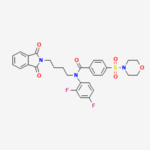 molecular formula C29H27F2N3O6S B2948966 N-(2,4-difluorophenyl)-N-(4-(1,3-dioxoisoindolin-2-yl)butyl)-4-(morpholinosulfonyl)benzamide CAS No. 414894-92-1