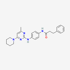 N-{4-[(4-methyl-6-piperidin-1-ylpyrimidin-2-yl)amino]phenyl}-3-phenylpropanamide
