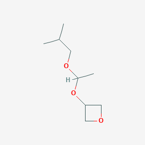molecular formula C9H18O3 B2948976 3-[1-(2-Methylpropoxy)ethoxy]oxetane CAS No. 186509-54-6