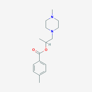 molecular formula C16H24N2O2 B294898 1-(4-Methylpiperazin-1-yl)propan-2-yl 4-methylbenzoate 