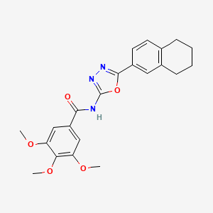 3,4,5-trimethoxy-N-(5-(5,6,7,8-tetrahydronaphthalen-2-yl)-1,3,4-oxadiazol-2-yl)benzamide